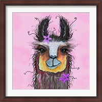 Framed Llama Pink