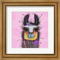 Framed Llama Pink