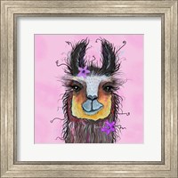 Framed Llama Pink