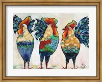 Framed Roosters