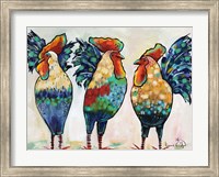 Framed Roosters