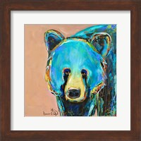 Framed Black Bear on Terra Cotta