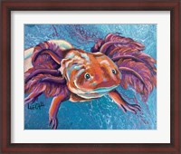 Framed Axolotl - Mushroom