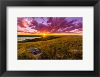 Framed Sunset Over Lake Oahe