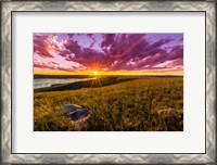 Framed Sunset Over Lake Oahe