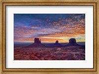 Framed Monumental Valley Sunrise