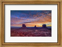 Framed Monumental Valley Sunrise
