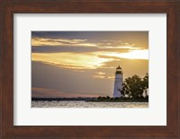 Framed Madisonville Lighthouse at Sunset