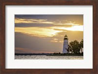 Framed Madisonville Lighthouse at Sunset