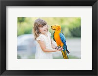 Framed Girl and Parrotpup