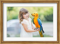 Framed Girl and Parrotpup