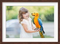 Framed Girl and Parrotpup