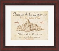 Framed French Wine Label I Cream