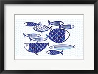 Framed Blue Fish IV