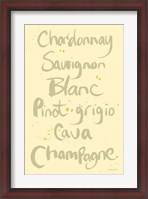 Framed Pop the Cork Wine Words II