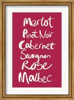 Framed Pop the Cork Wine Words I