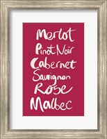 Framed Pop the Cork Wine Words I