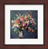 Framed Abundant Bouquet Dark
