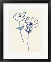 Framed Ink Anemones I