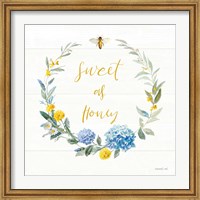 Framed Bees and Blooms - Sweet As Honey Wreath