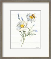 Framed 'Bees and Blooms Flowers II' border=