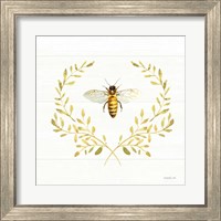 Framed 'Bees and Blooms Bee Laurel' border=