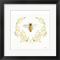 Bees and Blooms Bee Laurel Framed Print