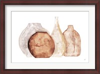 Framed Earthy Neutral Vases IV