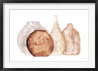Framed Earthy Neutral Vases IV