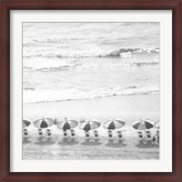 Framed Day At The Beach BW Crop