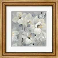 Framed Flowers on Gray II