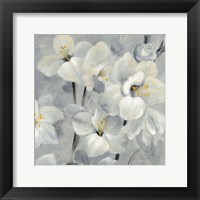 Framed Flowers on Gray II