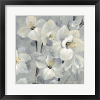 Framed Flowers on Gray II