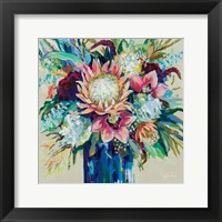 Framed Marias Bouquet on Warm Gray