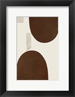 Framed Half Domes II Brown No Border