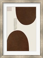 Framed Half Domes II Brown No Border