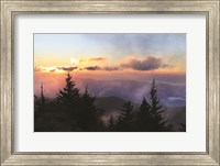 Framed Foggy Mountain Sunrise