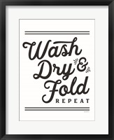 Framed Wash, Dry & Fold Repeat