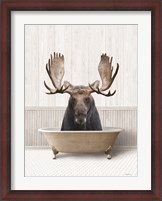 Framed Bath Time Moose