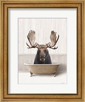 Framed Bath Time Moose