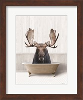 Framed Bath Time Moose