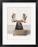 Framed Bath Time Moose