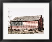 Framed American Flag Barn
