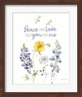 Framed 'Lovely Blues VII' border=