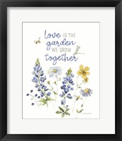 Framed 'Lovely Blues IX' border=