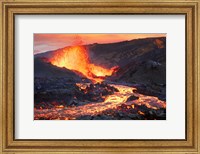 Framed La Fournaise Volcano