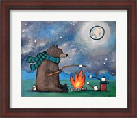 Framed Camping Bear Mouse