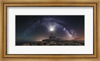Framed Lighthouse and Milky Way
