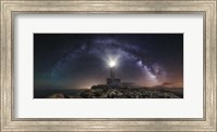 Framed Lighthouse and Milky Way