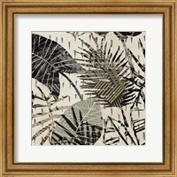 Framed 'Grey Palms I' border=